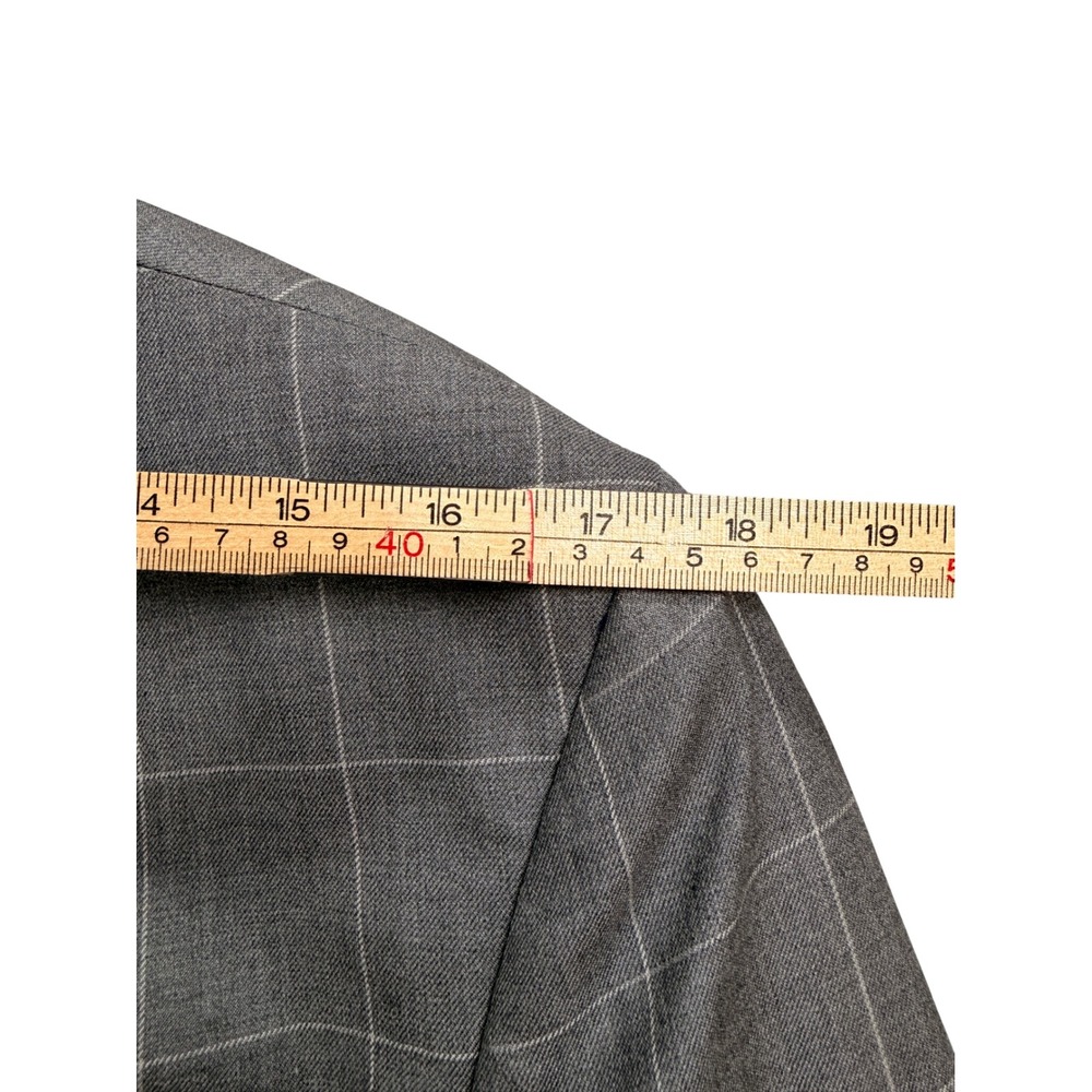 Ted Baker Endurance 40R Gray Windowpane Wool Sport Coat Blazer‎ JAYCI - Picture 10 of 12